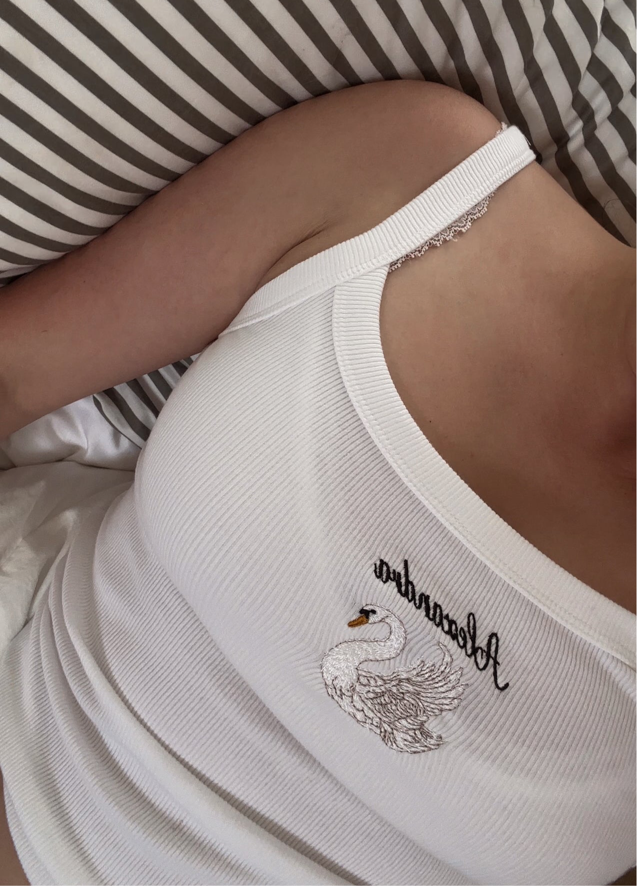 Personalized Embroidered Tank: Custom Text with Select Designs