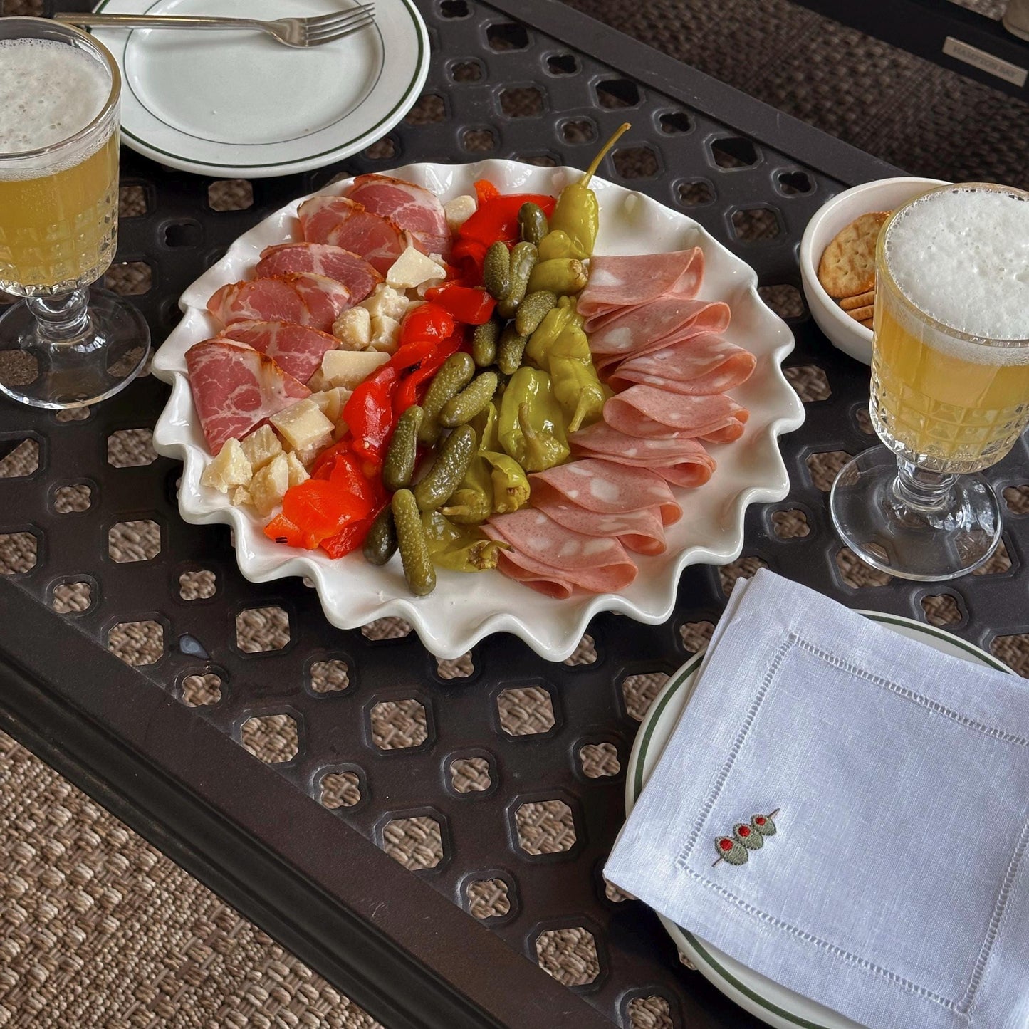 Set of Olives Embroidered Cocktail Napkins I Cocktail napkins I Embroidered Cocktail Napkins | Dirty Martini | Extra Dirty Martini