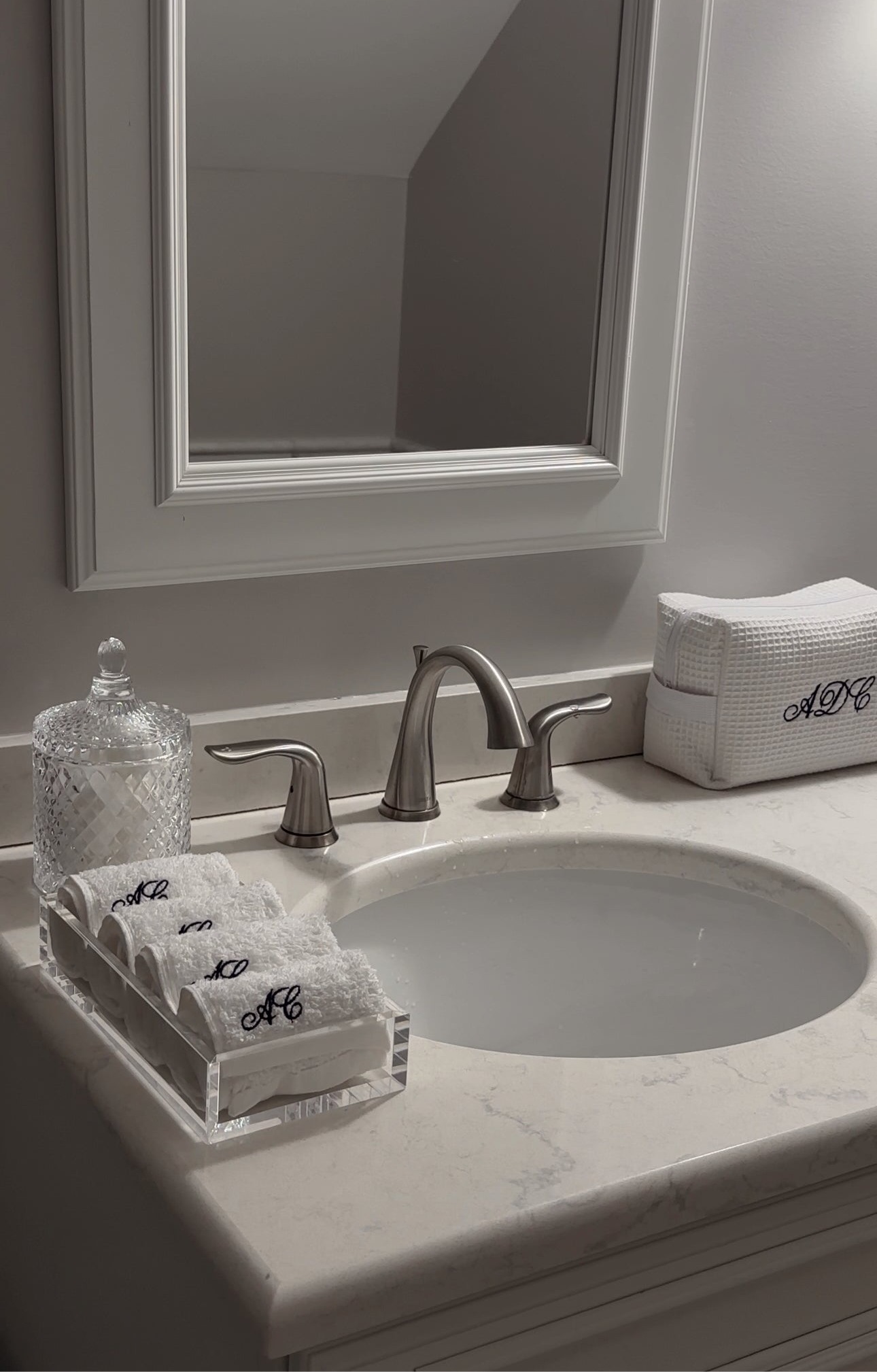 Custom Embroidered Face Towel | Monogrammed Towel | Inital Towel
