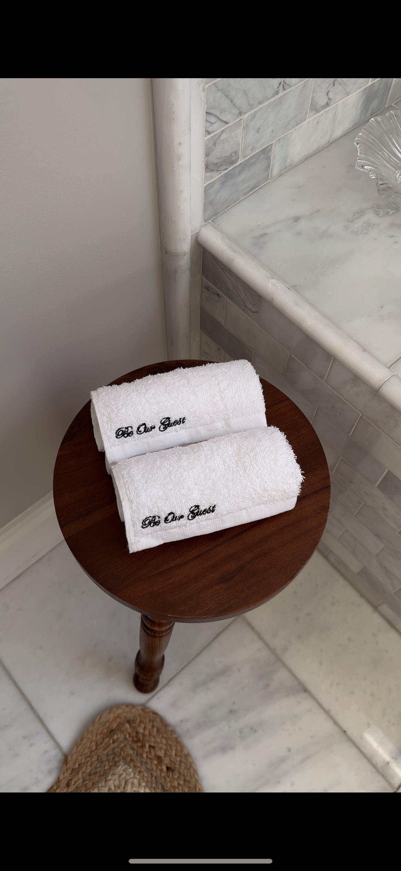 Custom Embroidered Face Towel | Monogrammed Towel | Inital Towel