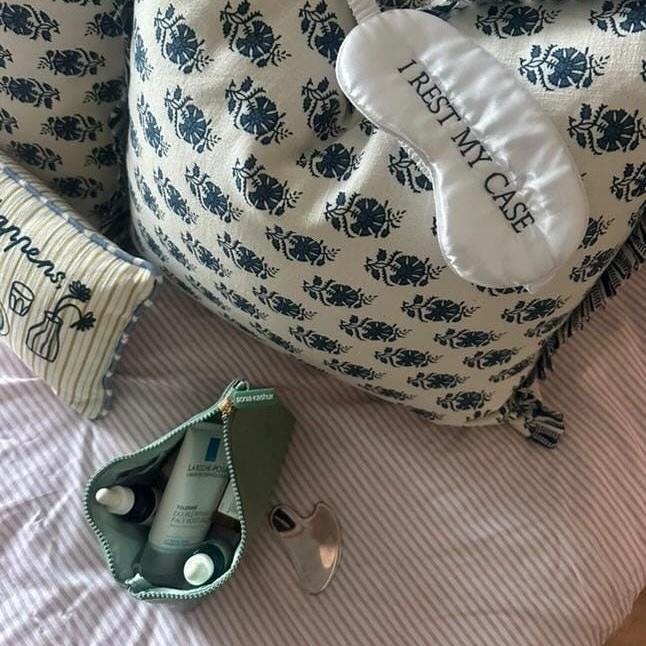 Personalized Embroidered Silk Eye Mask I Silk Eyemasks I Embroidered Silk Eyemasks
