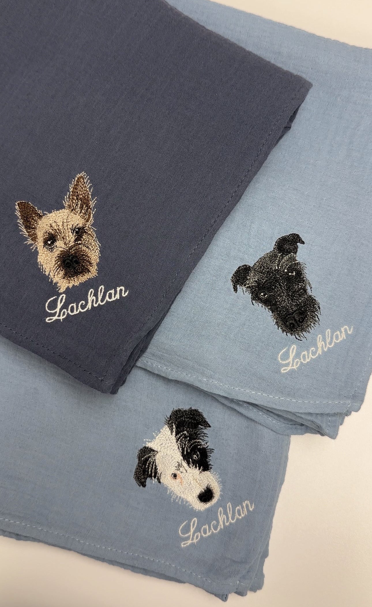 Personalized Baby Blanket with Custom Dog Embroidery or Baby Name