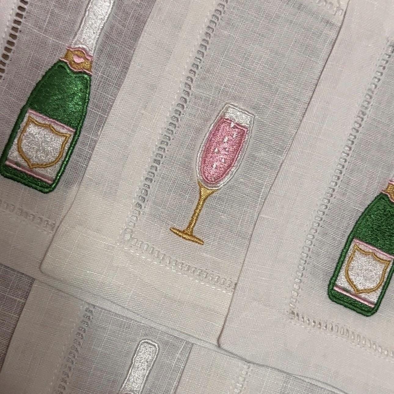 Sip & Serve Embroidered Cocktail Napkins I Cocktail napkins I Embroidered Cocktail Napkins | Bachelorette Party