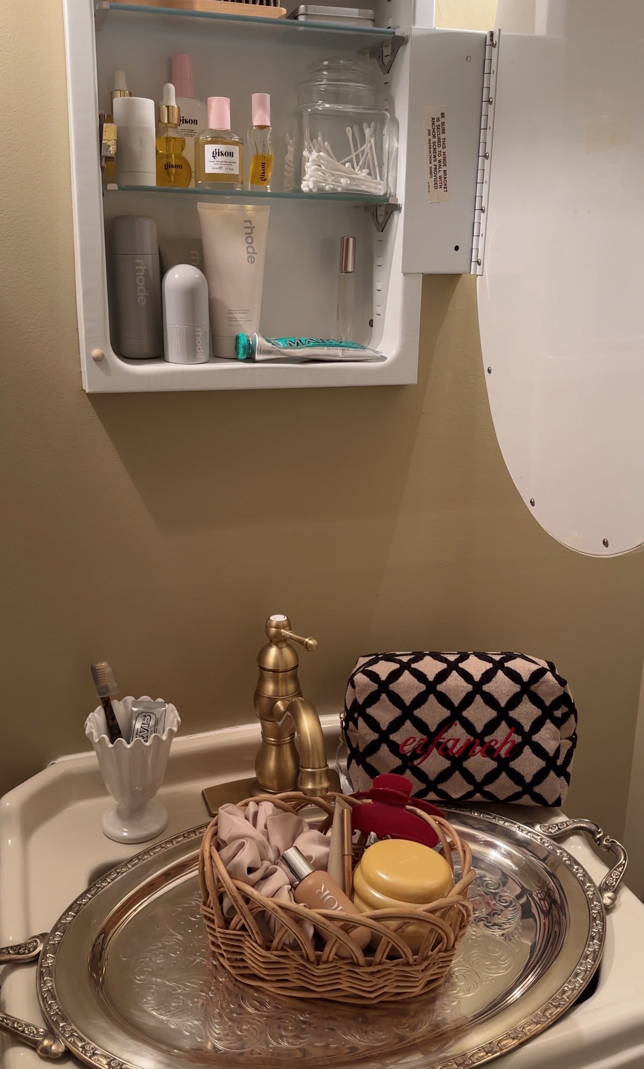 Embroidered Marrakesh Cosmetic Bag: Personalized Makeup Bag