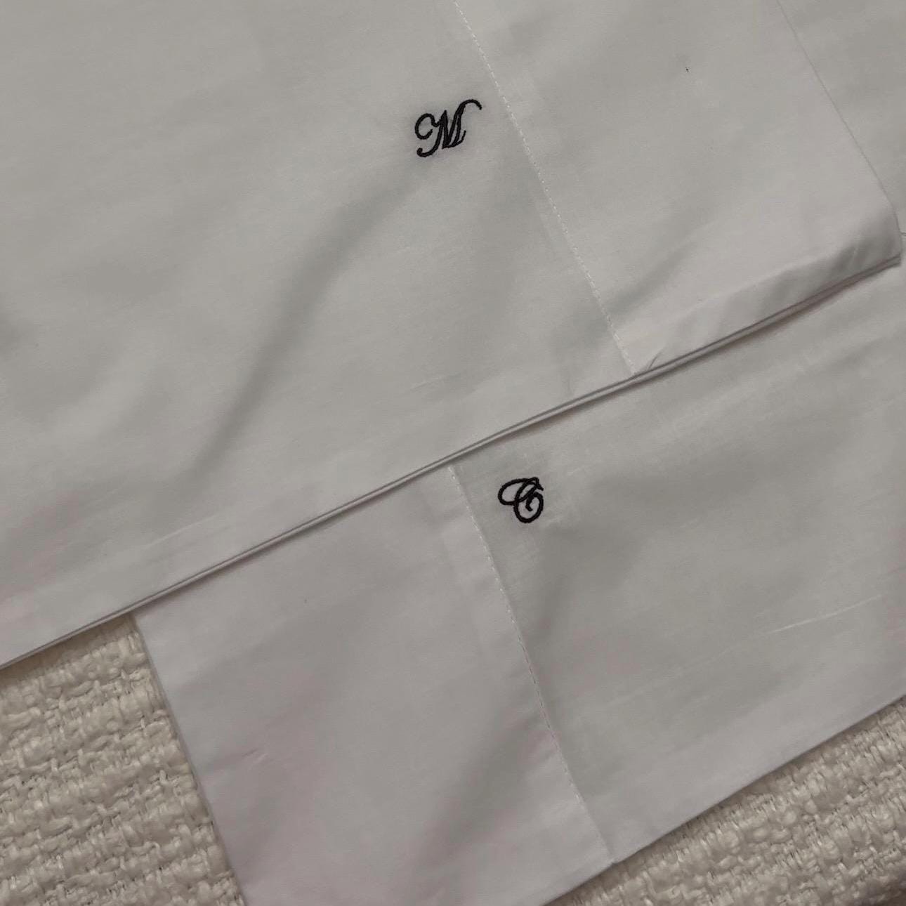 Set of Two Personalized Embroidered His and Hers Standard/King Sized Pillow Cases I Pillow Cases I Embroidered Pillow Cases