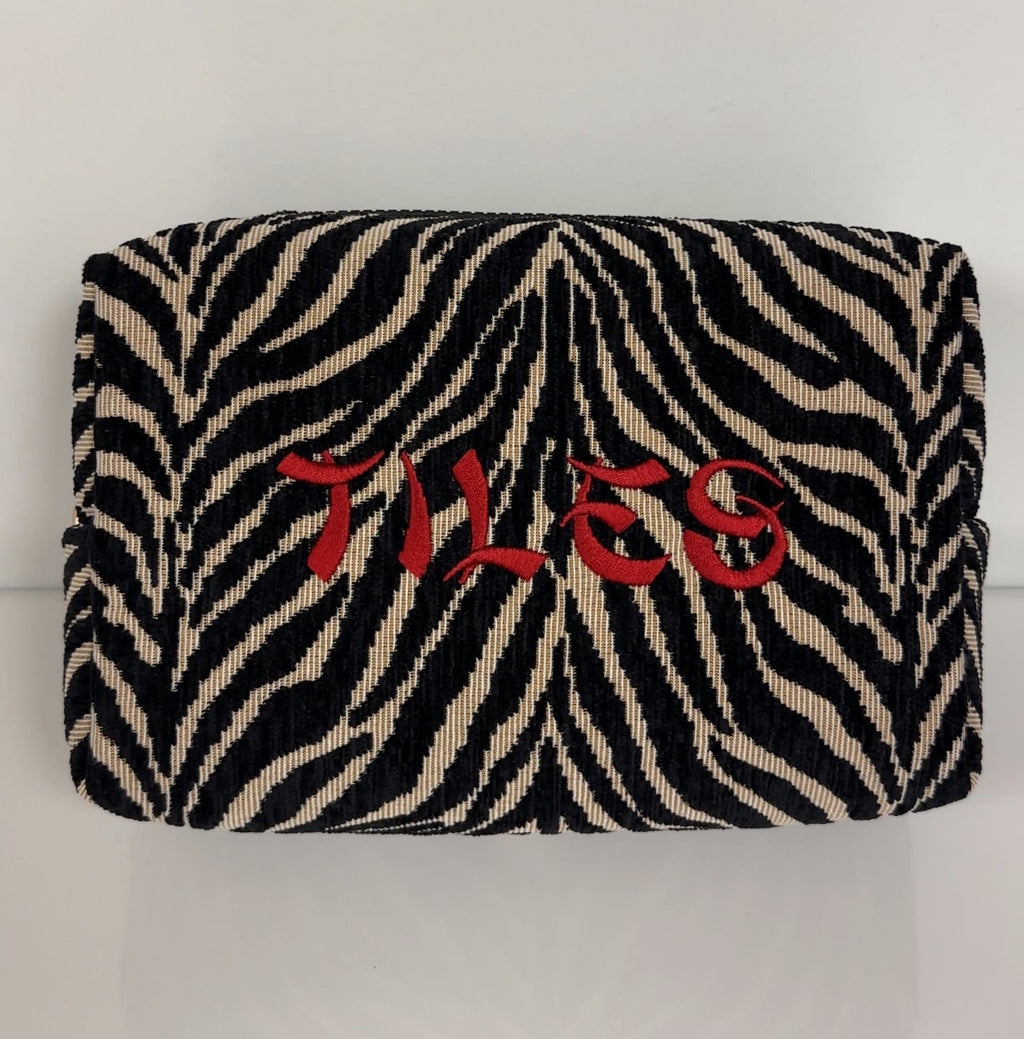 Mahjong Tile Zebra Pouch