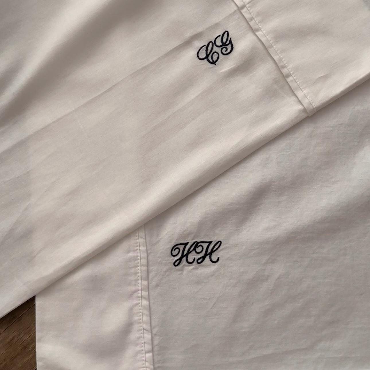 Set of Two Personalized Embroidered His and Hers Standard/King Sized Pillow Cases I Pillow Cases I Embroidered Pillow Cases