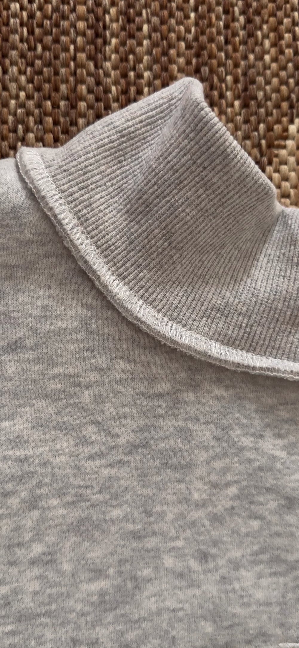 Varsity Font Embroidered Personalized Applique Mockneck Crewneck I Oversized Mockneck Crewneck