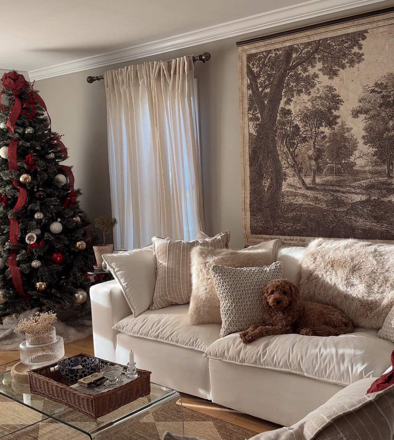 Custom Animal Embroidered Christmas Ornament