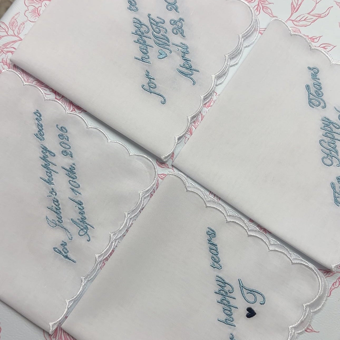 Customized Cotton Scalloped Handkerchief