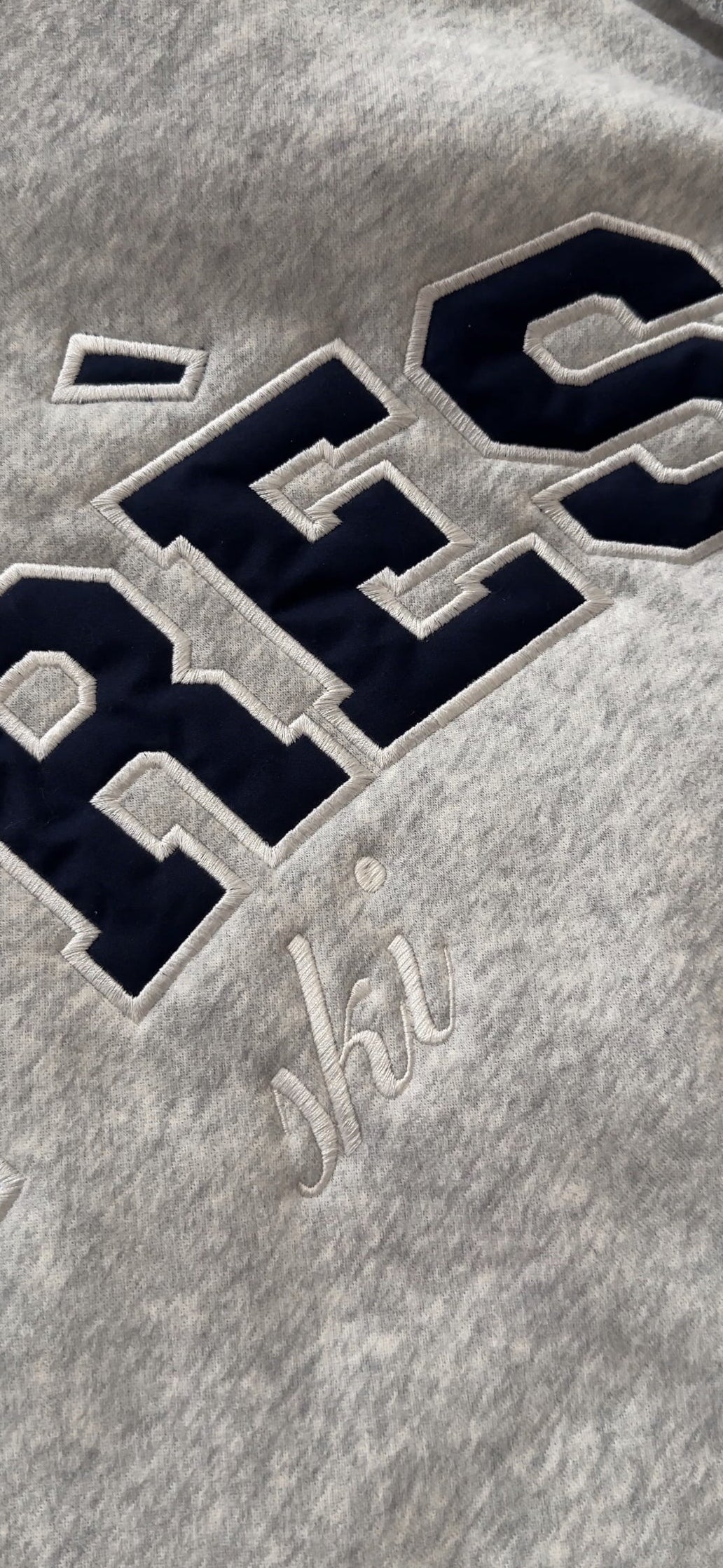 Varsity Font Embroidered Personalized Applique Mockneck Crewneck I Oversized Mockneck Crewneck