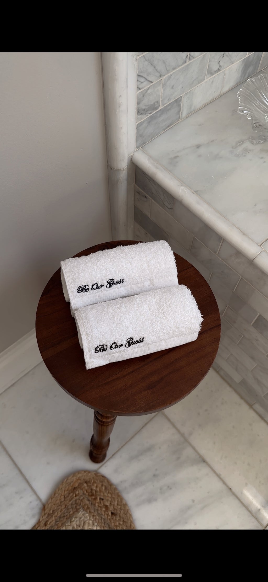 Custom Embroidered Face Towel | Monogrammed Towel | Inital Towel