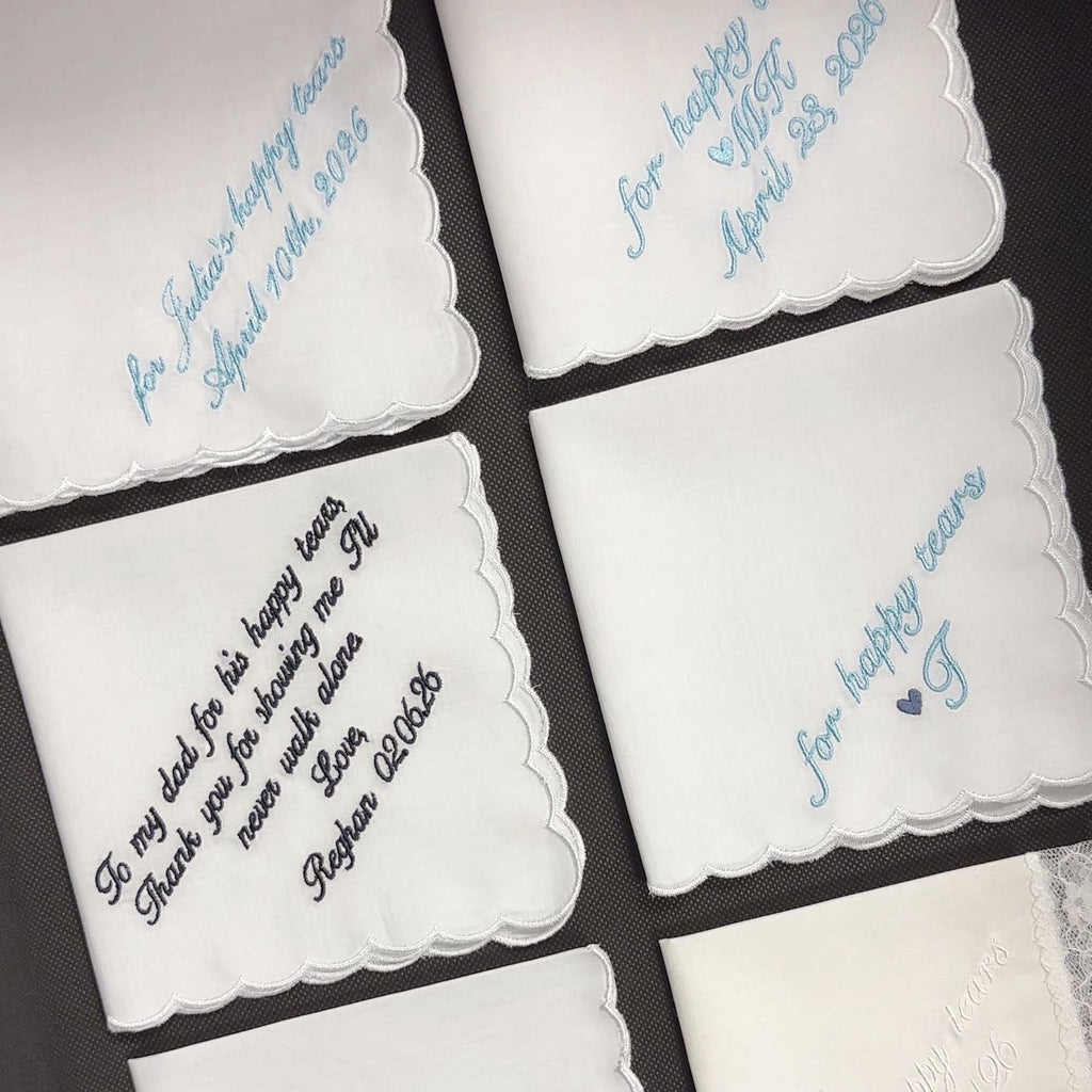 Customized Cotton Scalloped Handkerchief
