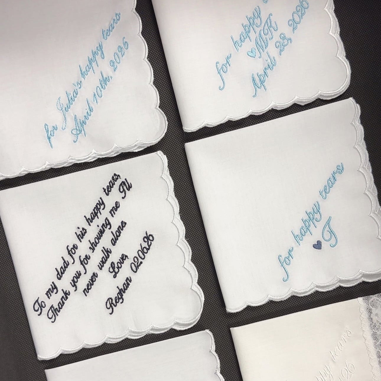 Customized Cotton Scalloped Handkerchief