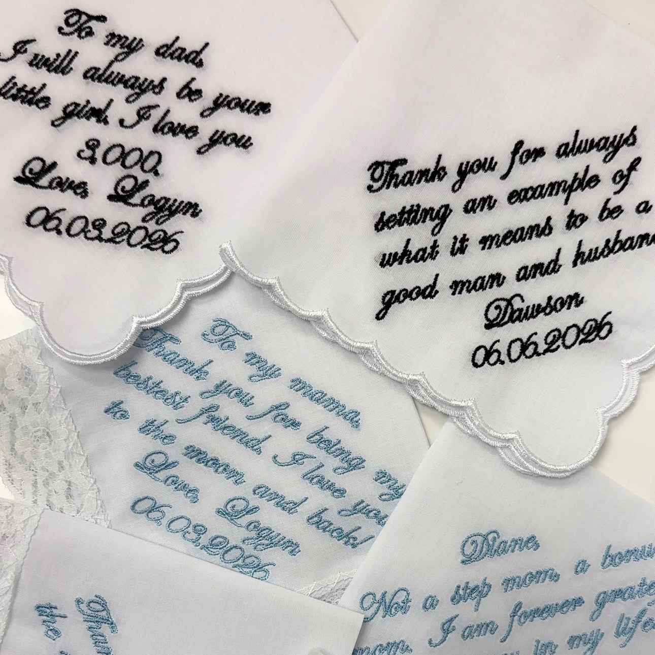 Customized Cotton Scalloped Handkerchief