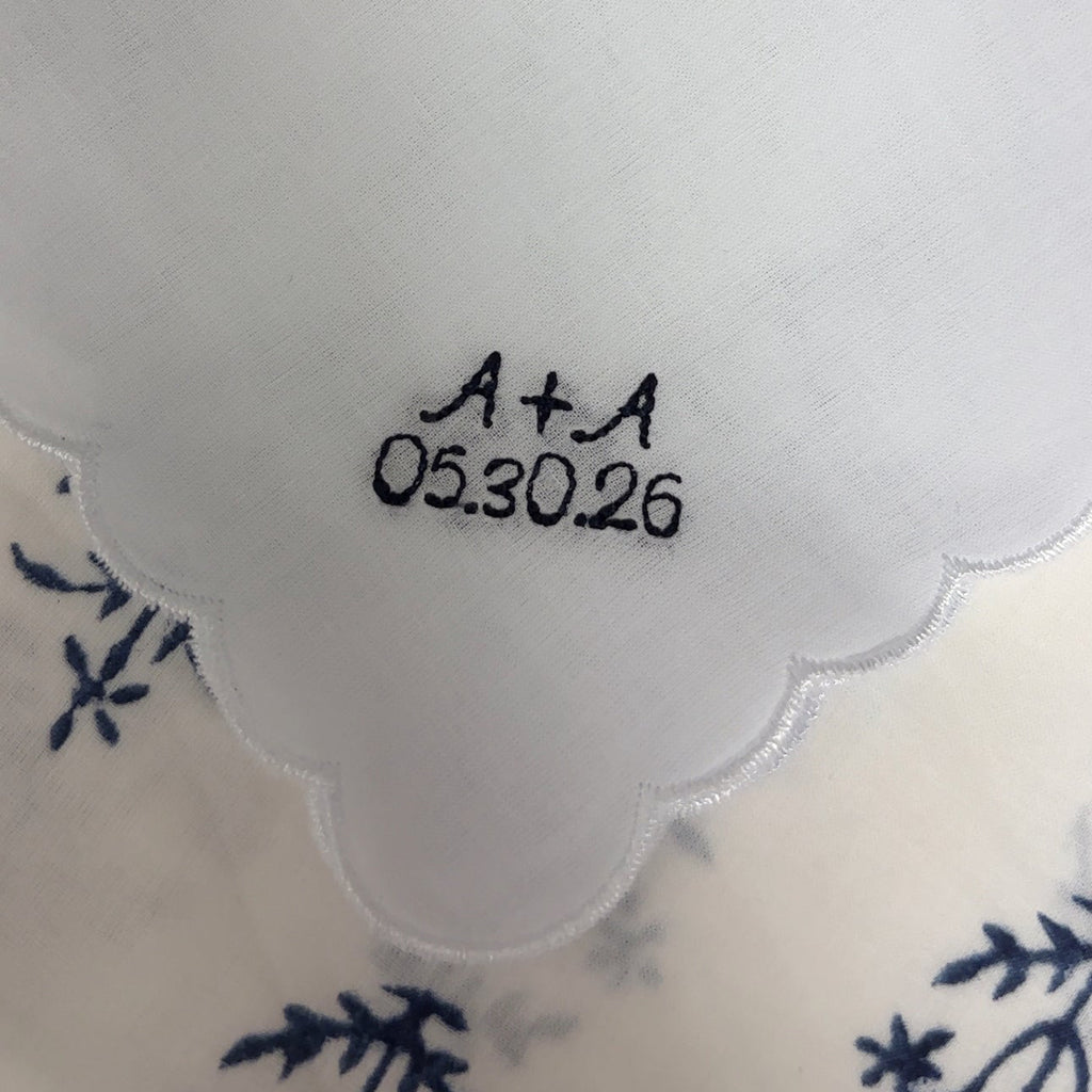 Customized Cotton Scalloped Handkerchief