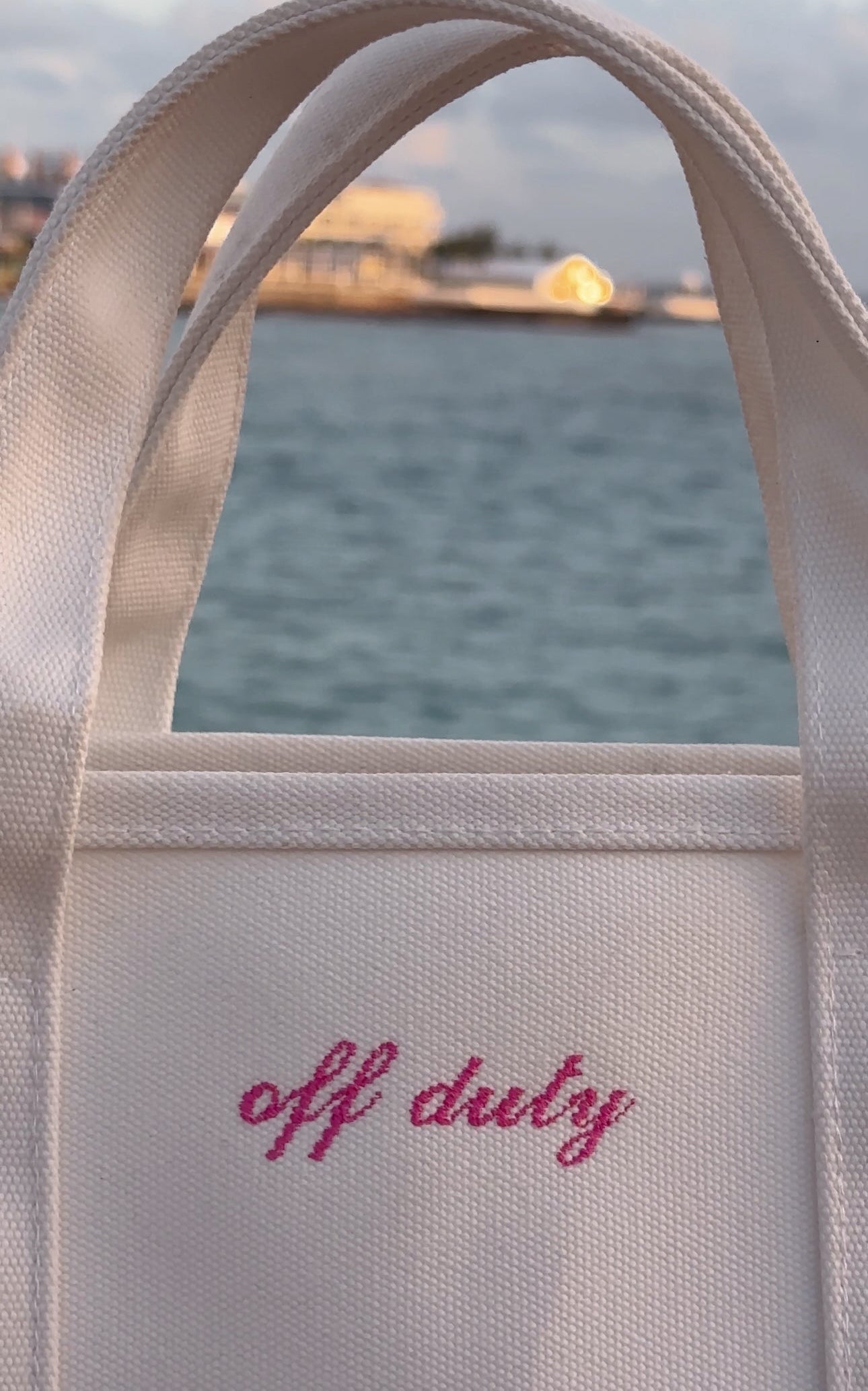 Custom Embroidered 14" Mini Small Cotton Canvas Tote Bag