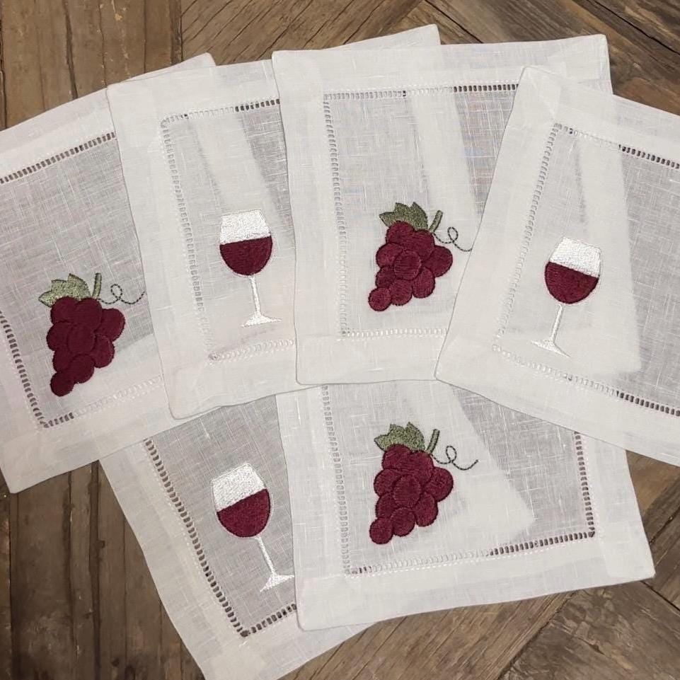 Sip & Serve Embroidered Cocktail Napkins I Cocktail napkins I Embroidered Cocktail Napkins | Bachelorette Party