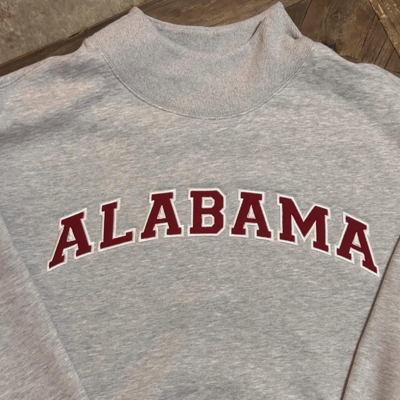 Varsity Font Embroidered Personalized Applique Mockneck Crewneck I Oversized Mockneck Crewneck
